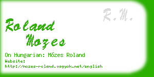 roland mozes business card