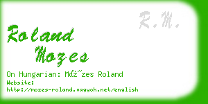 roland mozes business card